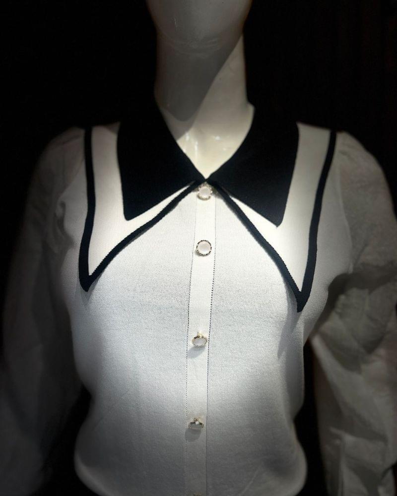 Blouse style top (3) Crop top